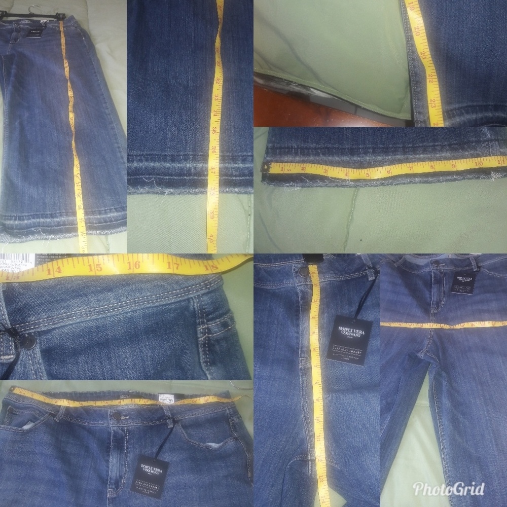 ⬇️40 SVVW Raw Hem Midrise Wide-Leg Crop Jeans 16 - Picture 8 of 8